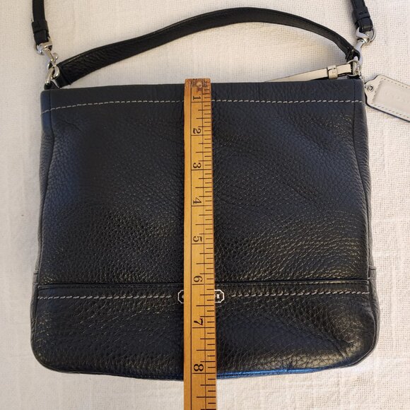 Coach Park Leather Mini Duffle Blk Pebbled Cross Body & Shorter Handle Bag A303 - Picture 15 of 15